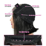 Glueless | Brazilian | Short | Bob | Human Hair | Ready To Wea | Straight r | Lace Closure Wigs