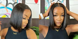 Glueless | Brazilian | Short | Bob | Human Hair | Ready To Wea | Straight r | Lace Closure Wigs