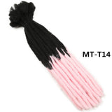 22" Dreadlocks Crochet Hair Braids | Ombre Synthetic Extensions | Reggae & Hip Hop Style