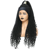 Long 22" Goddess Locs Headband Wig | Curly Ends | Soft Faux Locs | Synthetic Braids | For Women