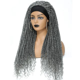 Long 22" Goddess Locs Headband Wig | Curly Ends | Soft Faux Locs | Synthetic Braids | For Women