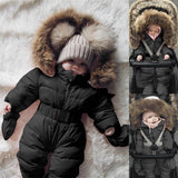 Winter Clothes For Infant Baby Hooded Warm Thick Snowsuit Jumpsuit Romper for Boys and Girls  Style