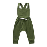 Newborn Baby Girl Boy Backless Striped Ruffle Romper Overalls Jumpsuit Clothes In Retro Style For Boys And Girls