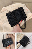 Rivet Chain Small Crossbody Bag for Women | 2022 Luxury Shoulder Messenger Bag (Trendy Lady Handbag with Flap Cover)