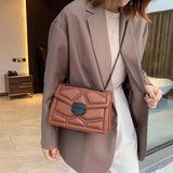 Rivet Chain Small Crossbody Bag for Women | 2022 Luxury Shoulder Messenger Bag (Trendy Lady Handbag with Flap Cover)