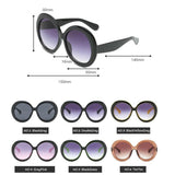 Luxury Round Oversized Big Frame Oval Vintage Elegant Woman Sunglasses  Oculos De Sol Gafas