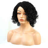 10" Braided Bob Wig | Afro Dreadlock Wig | Curly Ends | Synthetic Crochet Wig | Cosplay