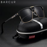 BARCUR Polarized Men’s Sunglasses – Fashionable Square Stainless Steel Frame UV400 Protection Anti-Reflective Outdoor Sports & Driving Eyewear – Original Design Casual Style with Premium Polycarbonate Lenses