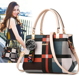 Elegant Designer Handbags for Women | PU Leather Crossbody Messenger Bag with Hairball (Girls Shoulder Bag, Top-Handle Tote)