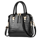 Luxury Crocodile Pattern Handbag for Women | Winter New PU Leather Tassel Shoulder Bag (Brands Design Handle Bag, Lady Purse)
