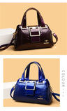 2-Layer Large Capacity Tote Bag | Luxury Handbags Women's Designer Crocodile Pattern Ladies Boston Shoulder Bag (High Quality)