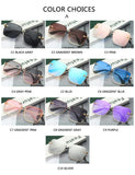 New Fashion Lady Oversize Rimless Square Bee Sunglasses For Women  With Small Bee Glasses Design Gradient Sunglasses With UV400