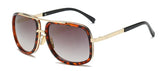 Classic Brand Luxury Square Gold Metal Frame Woman and Man Unisex Top Oversized Bog Frame Elegant Sunglasses For Summer  Designer