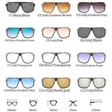NEW Elegant Luxury Trend Driving Sunglasses  Gold Big Frame  Oversized Square For Man and  Women Sunglasses