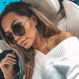 Famous Luxury Round Retro Rimless Elegant Woman and Lady Sunglasses Style With Zircons and Diamonds and UV400 Protection
