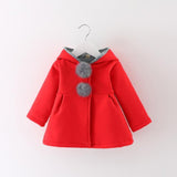 Newborn Girls Coat Autumn Spring Jacket Rabbit long Ear Hoodies Cotton Outerwear Children Clothes