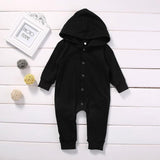 Classic Outfit Toddler Infant Boy Clothing Romper Long Sleeve Black Jumpsuit Playsuit Clothes
