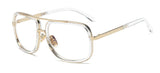 Luxury Square Gold Metal Frame Woman and Man Unisex Top Oversized Big Frame Elegant Sunglasses For Summer  NEW 2020 Edition