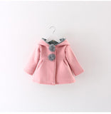 Newborn Girls Coat Autumn Spring Jacket Rabbit long Ear Hoodies Cotton Outerwear Children Clothes