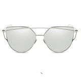 Luxury Vintage Modern Cat Eye Metal High Quality Frame  With Miror Sunglasses For  Women and Lady sunglasses With UV400 Protection