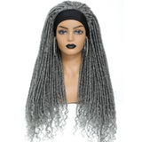 Long 22" Goddess Locs Headband Wig | Curly Ends | Soft Faux Locs | Synthetic Braids | For Women