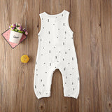 Baby Romper Sleeveless Newborn Baby Girl Boy Clothes Cactus Print Romper Jumpsuit Soft Baby Outfit One Piece Jumpsuit Pajamas