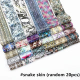 20 Rolls Halloween Nail Foils Gradient Transfer Paper Christmas Nail Art Stickers Stripe Floral Manicure Decals Nails Decoration