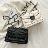Rivet Chain Small Crossbody Bag for Women | 2022 Luxury Shoulder Messenger Bag (Trendy Lady Handbag with Flap Cover)