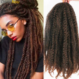 18 Inch Marley Hair for Braids | Afro Kinky Ombre | 30 Strands per Pack
