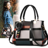 Elegant Designer Handbags for Women | PU Leather Crossbody Messenger Bag with Hairball (Girls Shoulder Bag, Top-Handle Tote)