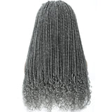 Long 22" Goddess Locs Headband Wig | Curly Ends | Soft Faux Locs | Synthetic Braids | For Women