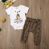 Cartoon Animals Print Short Sleeve Romper for Newborn Baby Boy/Girl Clothes In Autmn Style For Boys And Girls