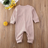 Baby Girl / Boy Clothes Kids Knitted Long Sleeve Autumn Winter Romper Solid Jumpsuit Outfit