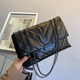 Luxury Chains Shoulder Bag for Women | PU Leather Armpit Bag & Fashion Messenger (Small Flap Crossbody Bag, Lady Shopping Pouch)