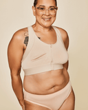 Hero Front‑Closure Sports Bra - Buff
