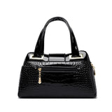2-Layer Large Capacity Tote Bag | Luxury Handbags Women's Designer Crocodile Pattern Ladies Boston Shoulder Bag (High Quality)