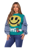 Denim Sweater Top