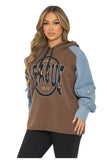 Denim Sweater Hoodie