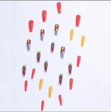 Colorful Geometric Ballerina Press On Nails (24pcs)