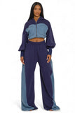 Two-Tone Denim Panel Utility Set