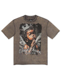 YRBZ Saints & Sinners Cropped Tee - Dark Grey
