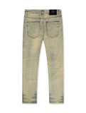 Damati Distressed Slim Fit Stretch Jeans - Light Vintage