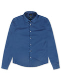 Hugo Boss Hank Button-Up Long Sleeve - Blue