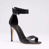Michaela V Chapman Black Leather Heels