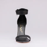 Michaela V Chapman Black Leather Heels