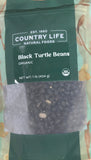 Black Turtle Beans, Organic - (REDUCED PRICE! - Contains splits 1# and 5# only)
