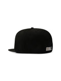 New Era 5950 Dodgers Side LA Metallic Script Hat - Black/Silver