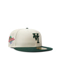 New Era 5950 Dodgers Upside Down LA World Series Hat - Chrome/Green