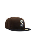 New Era 5950 Seattle Mariners Hat - Walnut