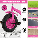 Kids Tricycle with 15-Inch Inflatable Rubber Tires